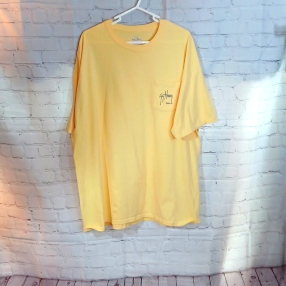 GUY Harvey Mens Cotton Yellow  Fishing Shirt‎ XL